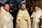 Духовенство Русской духовной миссии совершило Литургию в Вифлеемской пещере Рождества Христова 