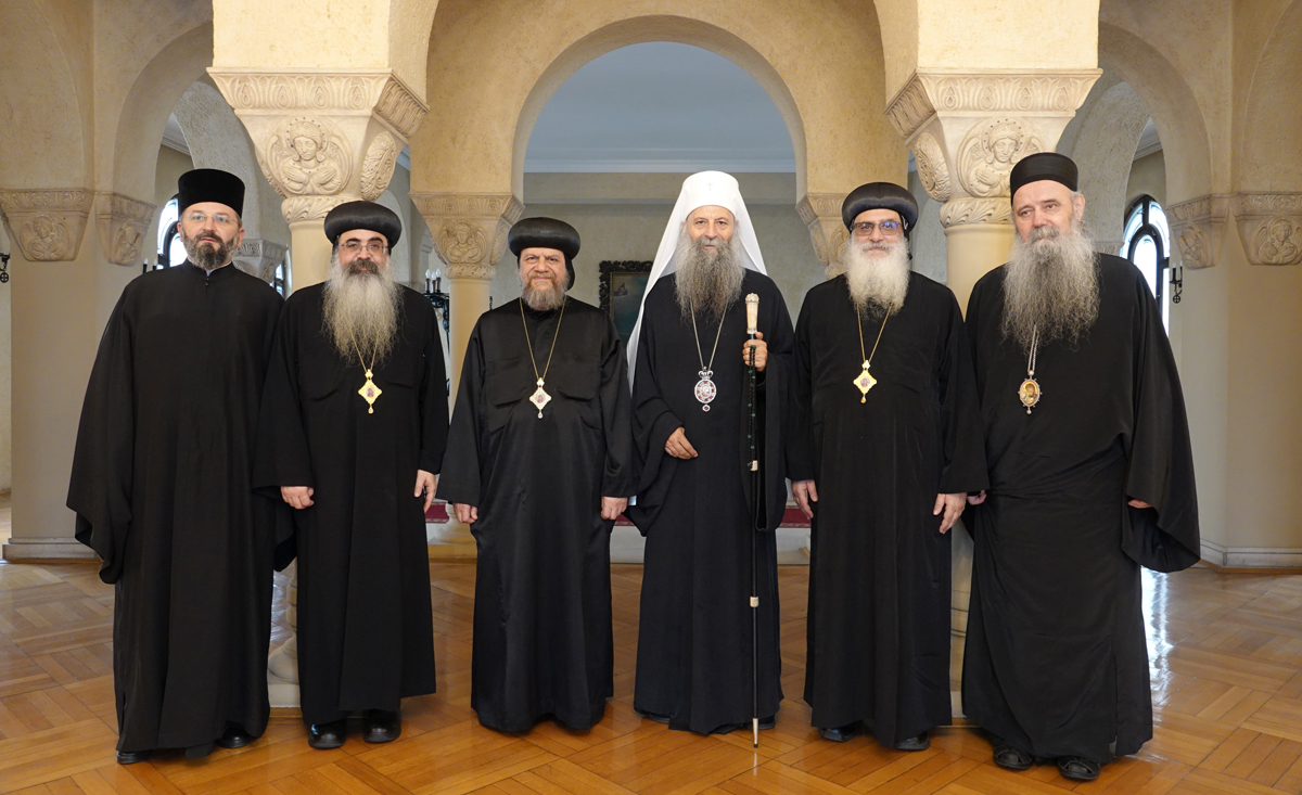 Патриарх Порфирий встретился с делегацией Коптской Церкви