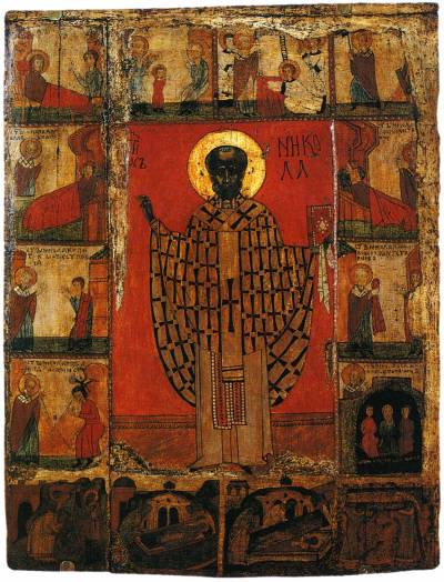 Никола Зарайский, с житием (Русский Север)  