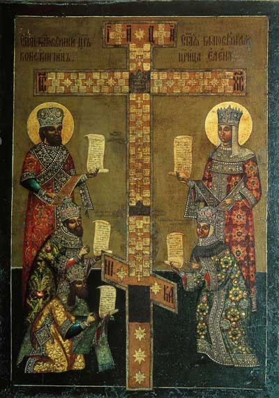 Поклонение Кресту. Царь Алексей Михайлович и патриарх Никон