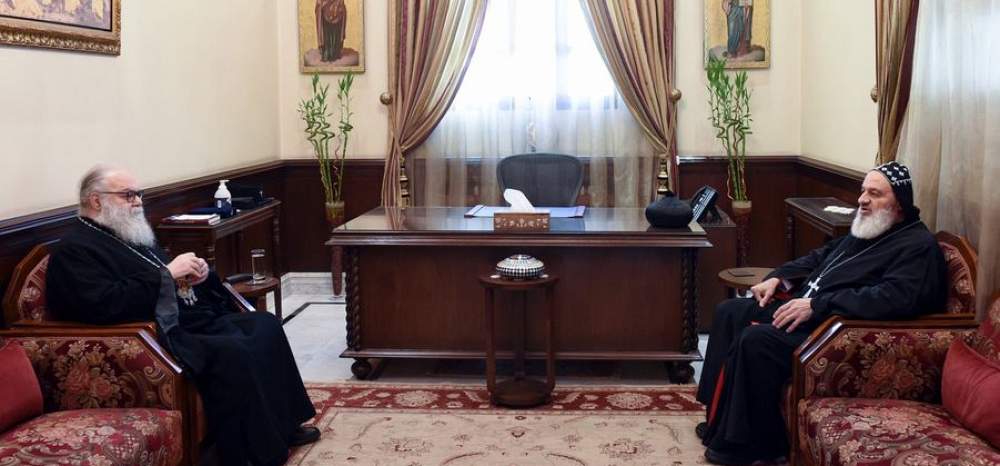 Патриарх Иоанн X принимает Патриарха Мора Игнатия Афрема II