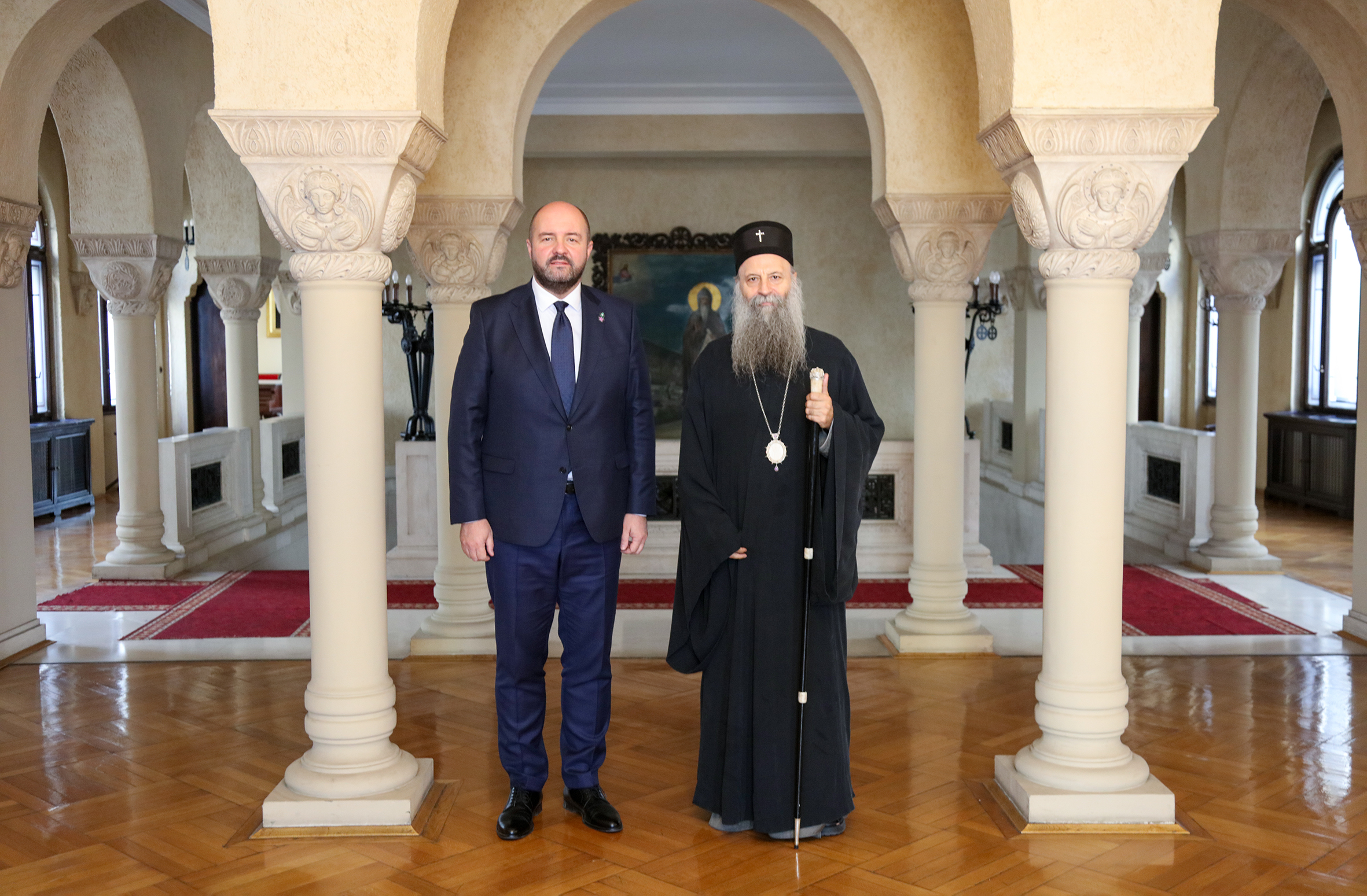 Патриарх Порфирий побеседовал с председателем муниципалитета Сремские Карловцы