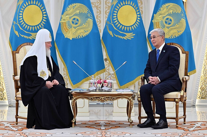 Состоялась встреча Святейшего Патриарха Кирилла с Президентом Республики Казахстан К.-Ж.К. Токаевым