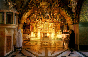 Calvario en la Iglesia del Santo Sepulcro (Jerusalén, Israel)