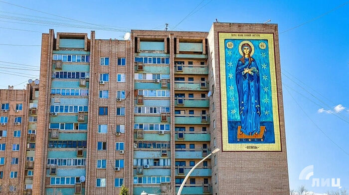 Закончен мурал с изображением «Богородицы Луганской»