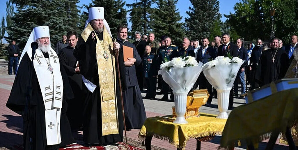 В мемориальном комплексе «Саур-Могила» в ДНР состоялась встреча ковчега с мощами благоверного великого князя Димитрия Донского