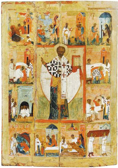 Св. Николай Чудотворец, с клеймами жития (Русский Север)  