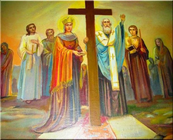 Царица Елена и Иерусалимский епископ Макарий воздвигают Истинный Крест
