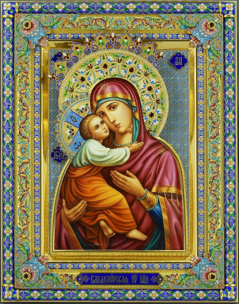 Современный список иконы Пресвятой Богородицы Владимирская
