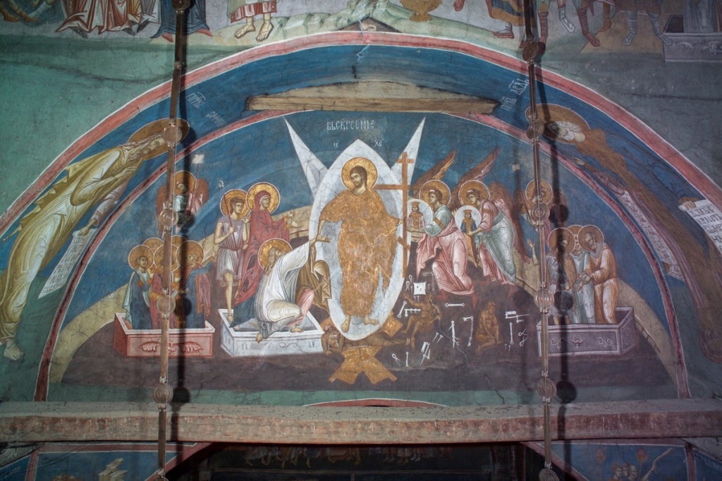Фреска Воскресение, расположенная чуть ниже