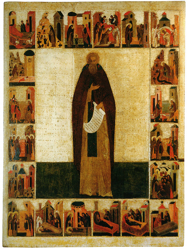 Прпдб. Сергий Радонежский, с сюжетами жития 