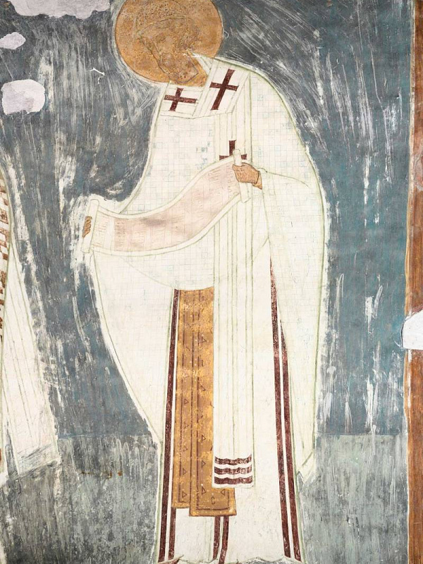 Святитель Спиридон Тримифунтский (деталь фрески) 