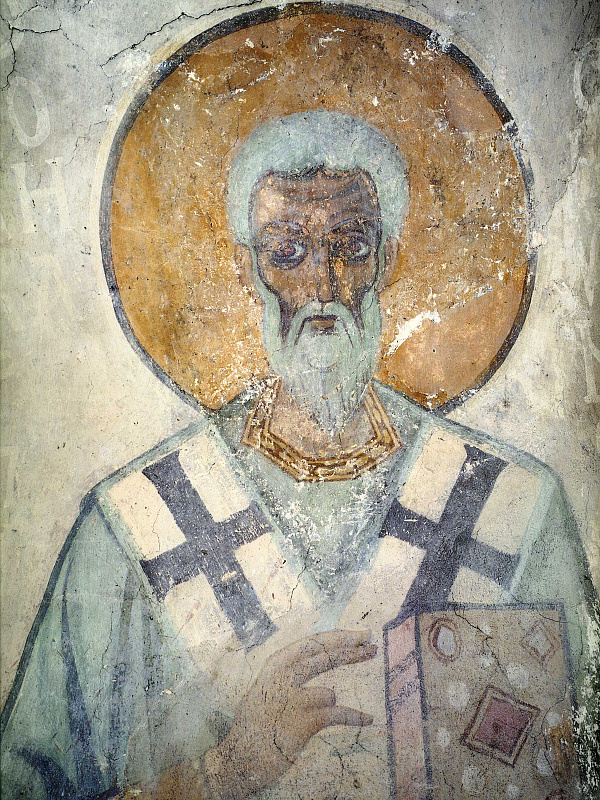 Священномученик Поликарп, епископ Смирнский (фреска)