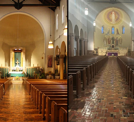 Reverentemente sobrecogedoras": La historia de dos parroquias católicas gemelas en Virginia y Maryland