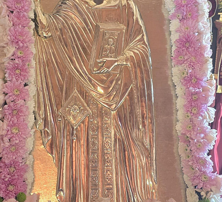 Архиепископ Кипрский Георгий в родине Афиену на празднование покровителя святого священномученика Фоки