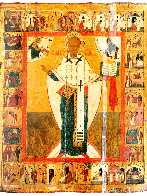 Св. Никола Зарайский, с житием (Костромская)  