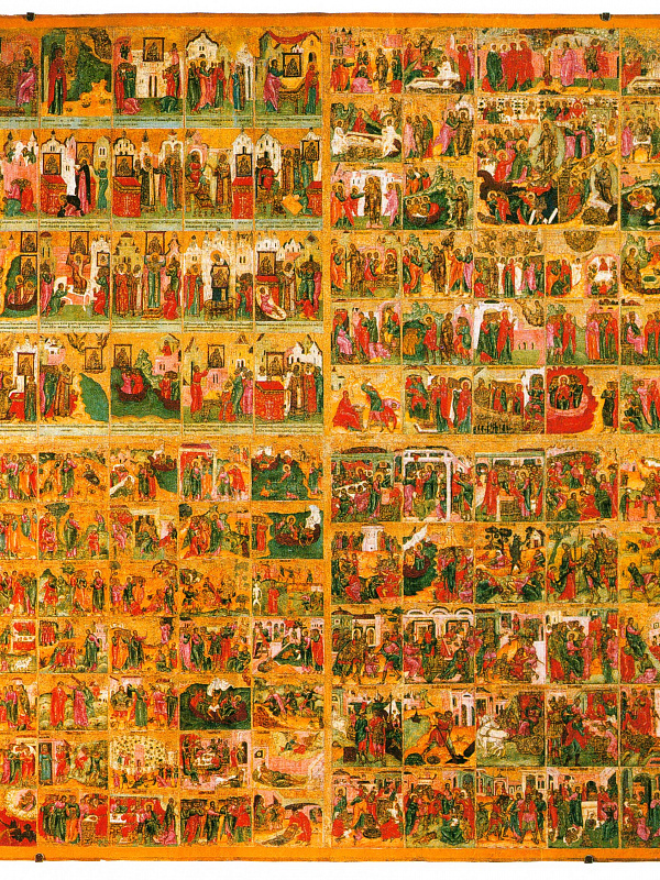 Сказание о иконе Богоматери Римской. Сошествие во ад, с клеймами. Житие св. Фотинии. Евангельские сюжеты