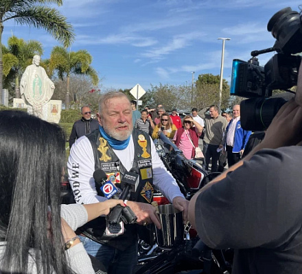 Miami archbishop joins hundreds of motorcyclists for annual fundraising ride