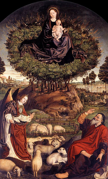 Богоматерь Неопалимая Купина (картина Николя Фромана)