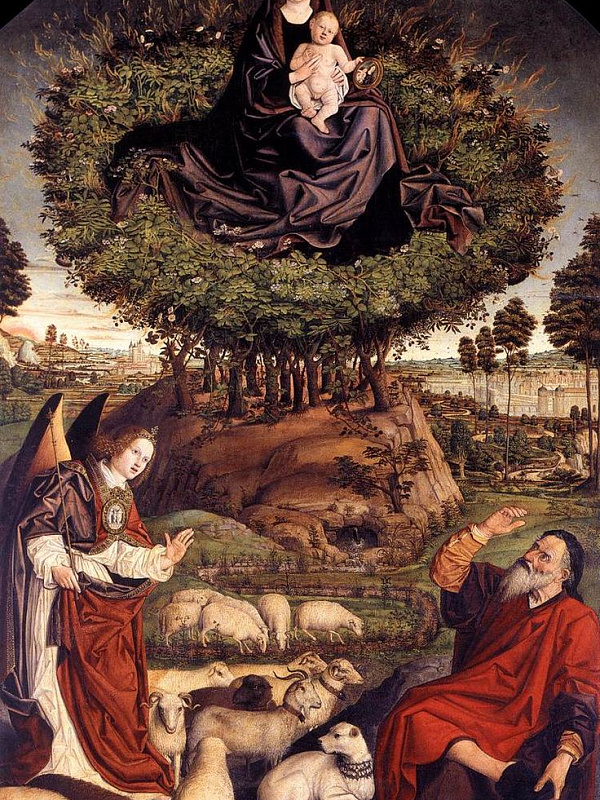 Богоматерь Неопалимая Купина (картина Николя Фромана)