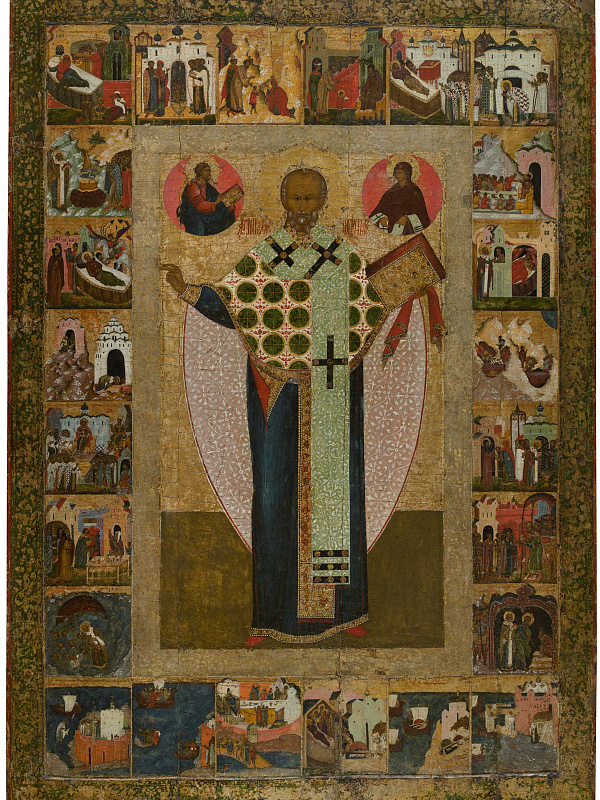 Святой Никола Зарайский, с Никейским чудом и житием