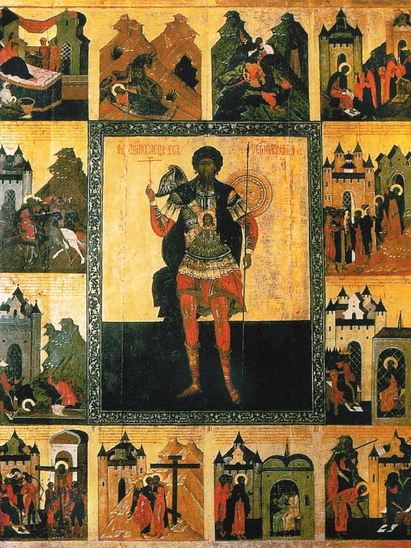 Св. Феодор Стратилат, со сценами жития (Псковская)  
