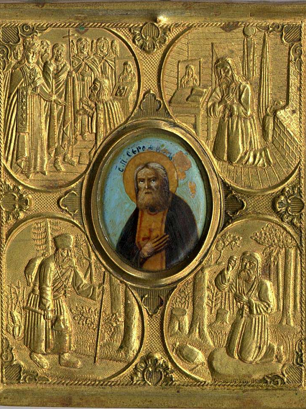 Прпдб. Серафим Саровский, со сценами жития 