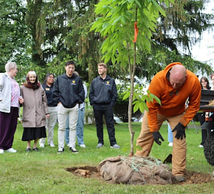 Holocaust remembrance center founded by Catholic nuns plants Anne Frank tree