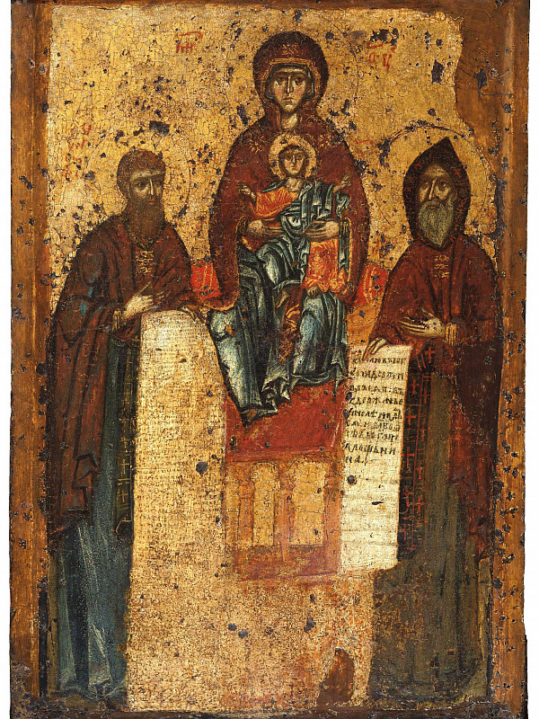 Прпдб. Антоний и Феодосий Печерские, предстоящие Богоматери Свенской  