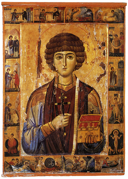 Вмч. Пантелеимон Целитель, с житием (Синайская)  