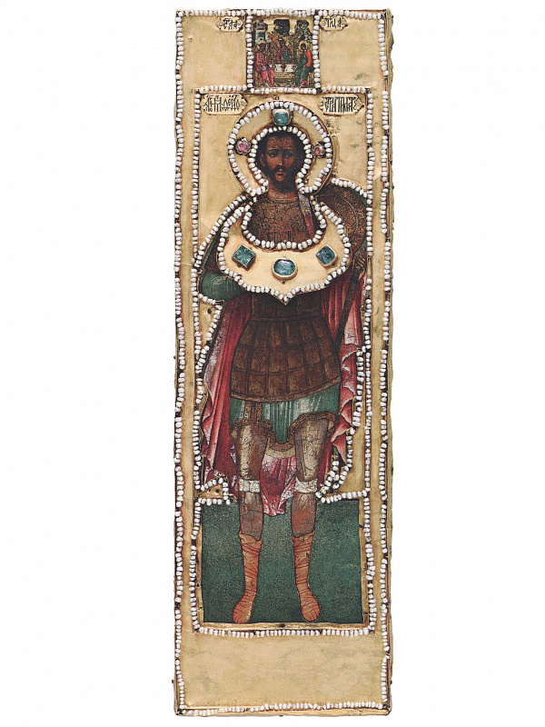 Святой Феодор Стратилат (икона в окладе) 