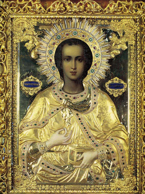 Великомученик Пантелеимон Целитель, поясная (Афонская)  