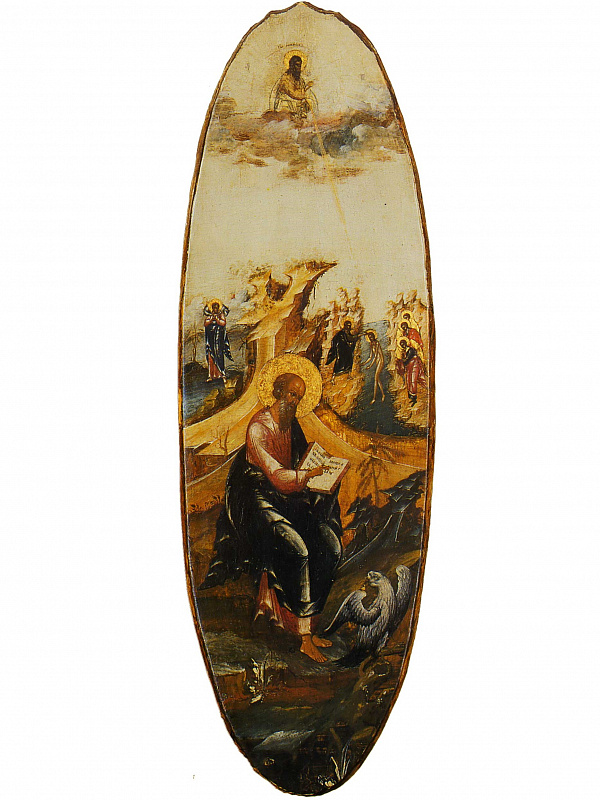 Апостол Иоанн Богослов, костромская икона с сюжетами жития