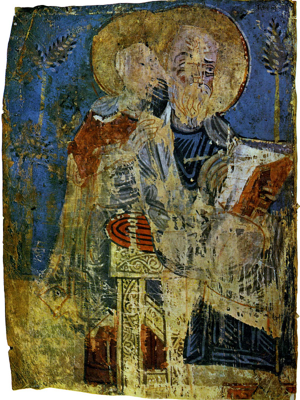 Апостол и евангелист Иоанн Богослов (миниатюра из Милятина Евангелия)