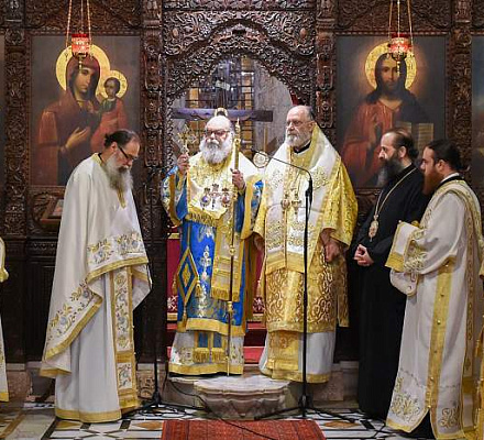 Божественная литургия в Патриаршем монастыре Пресвятой Богородицы Баламандской