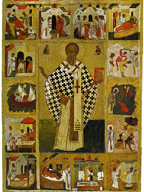 Никола Зарайский, с житием (Новгородская) 