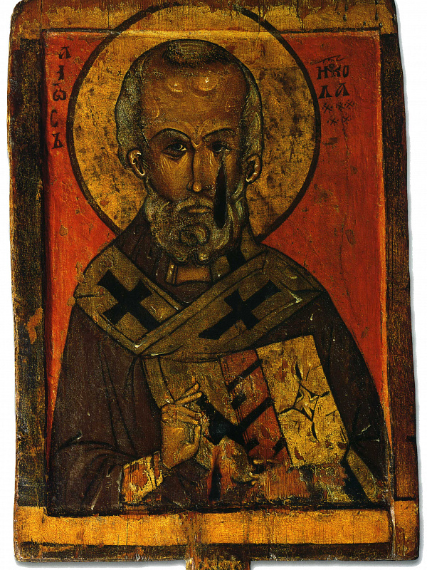 Николай Угодник (двусторонняя выносная икона)