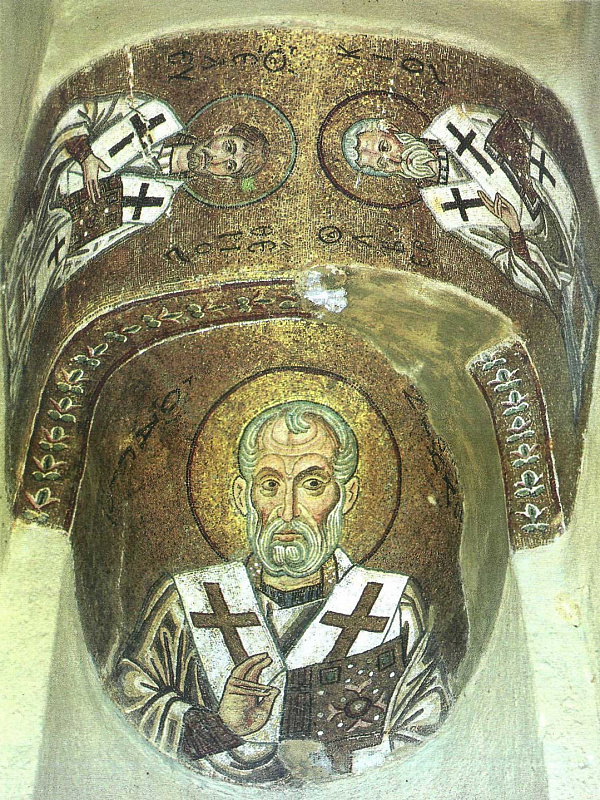 Благословляющий Николай Чудотворец, мозаика 