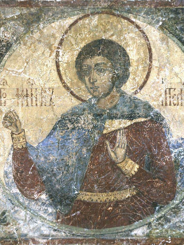 Св. Пантелеимон Целитель, фреска (Юрьевец Повольский)  