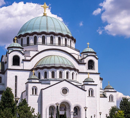 La cattedrale principale della Serbia decorata con mosaici