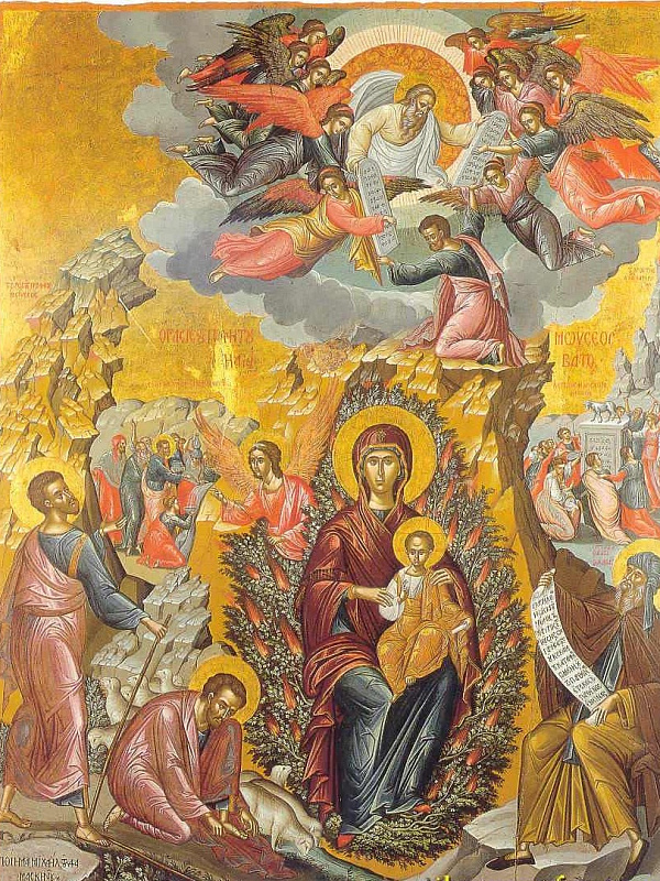 Неопалимая Купина (греческая икона)  