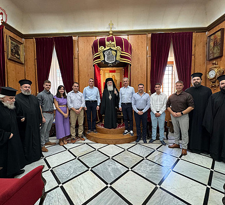 ЕГО БЛАЖЕНСТВО ПРИНИМАЕТ ДЕЛЕГАЦИЮ ВОЕННЫХ ПОСОЛЬСТВА ГРЕЦИИ В ТЕЛЬ-АВИВЕ