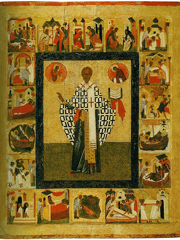 Никола Чудотворец, с Никейским чудом и житием (Тверская) 