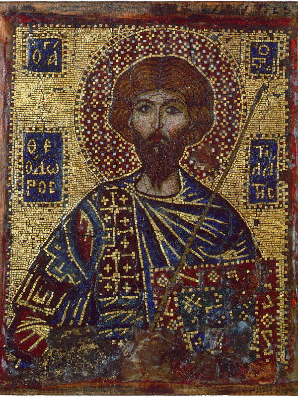 Вмч. Феодор Стратилат (византийская микромозаика)  