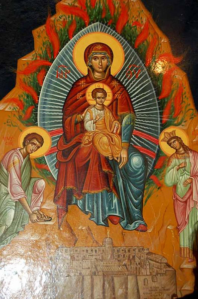 Неопалимая Купина, с Синайским монастырем и святой Екатериной