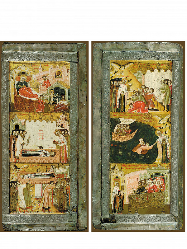 Житие Николая Чудотворца (створки складня) 