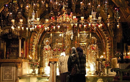 Calvary in the Church of the Holy Sepulcher (Jerusalem, Israel)
