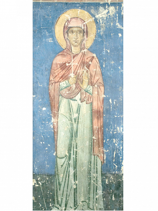 Мч. Стефанида Дамасская (фреска)  