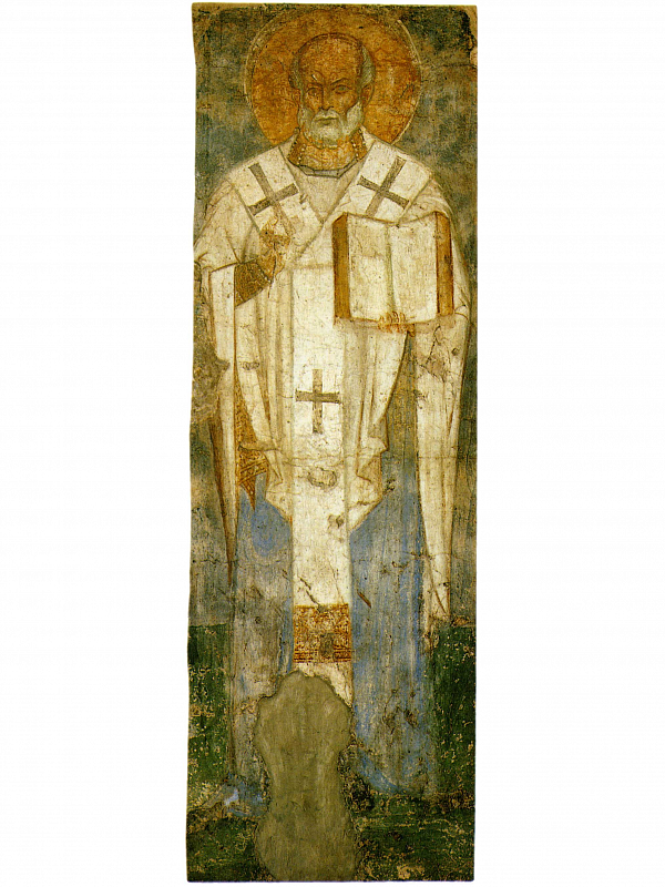 Святитель Николай Чудотворец, фреска (ростовая)