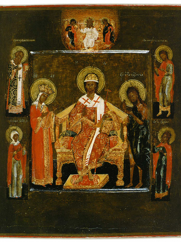 Предста Царица, со святыми на полях